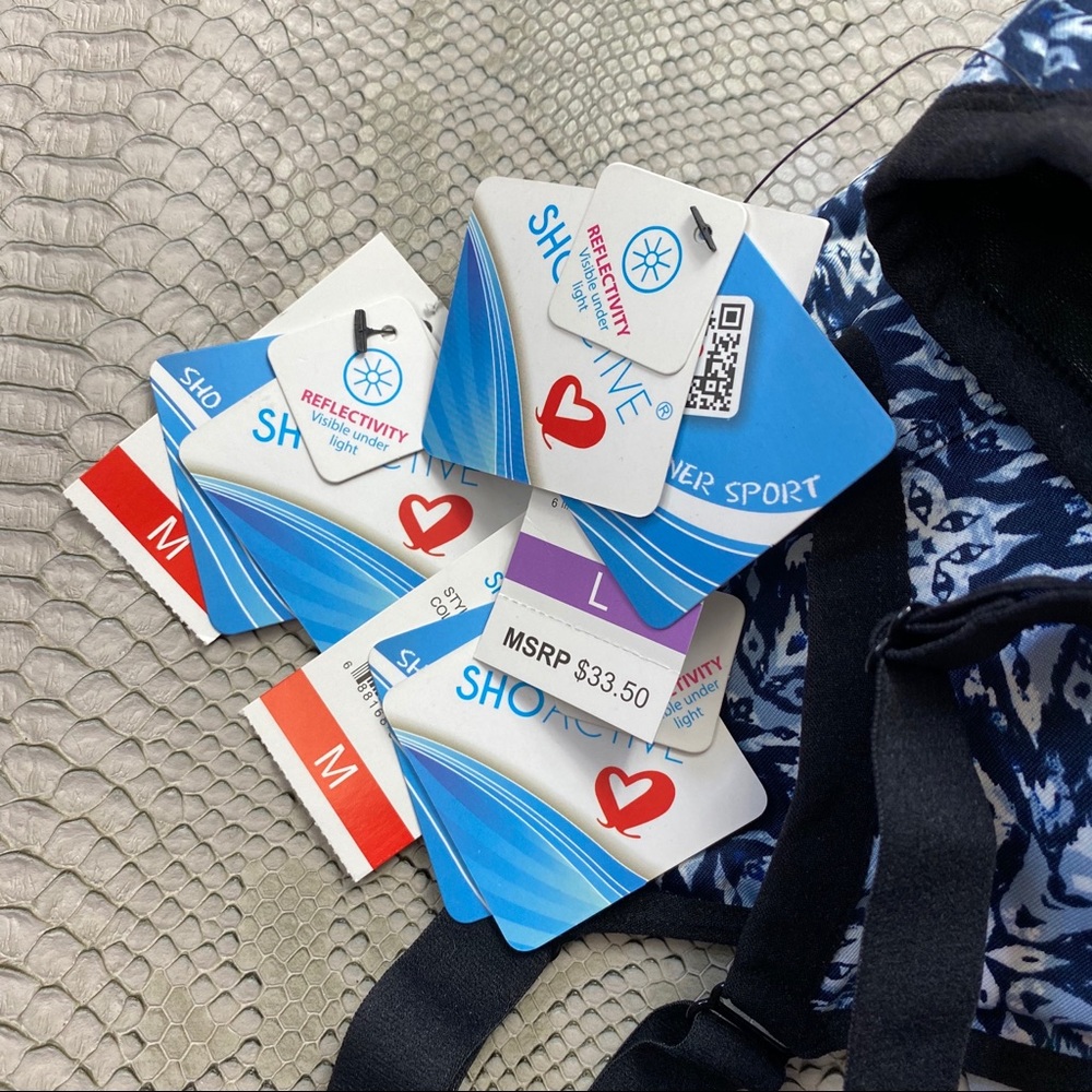 4FOR30 Sexy blue bohemian strappy back workout sports bra - Picture 7 of 7